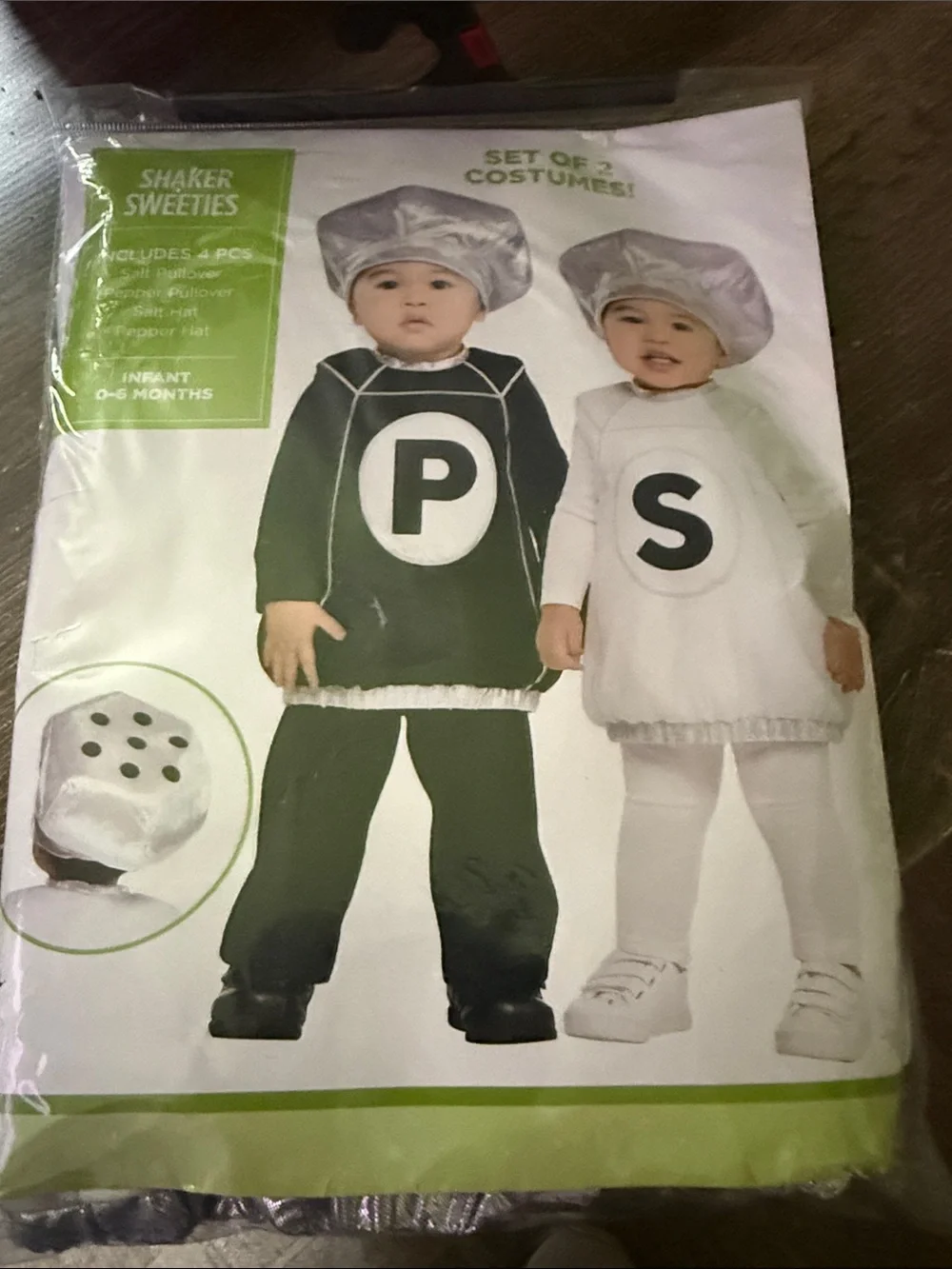 Shaker Sweeties  Salt and Pepper Infant Costume Set